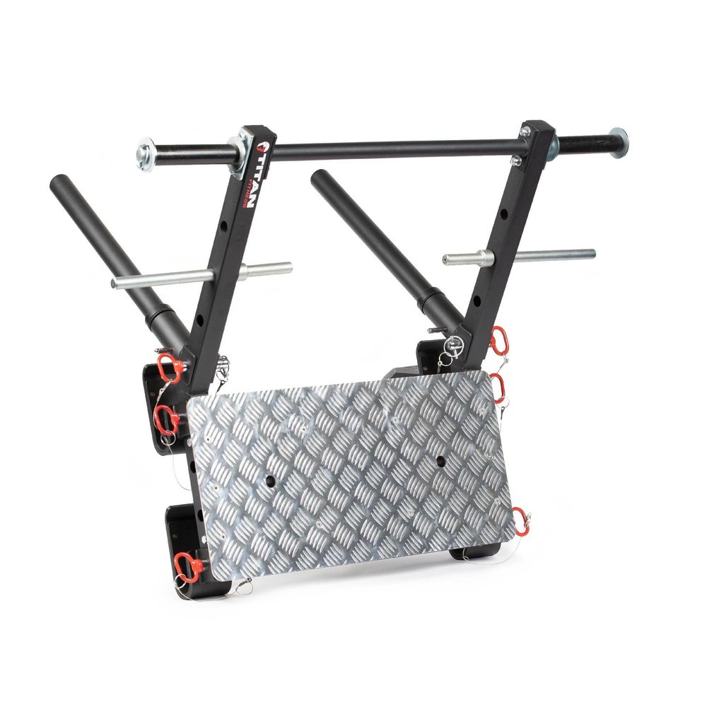 Titan Fitness Stealth Leg Press Rack Attachment, 500 LB Capacity, Fits All Titan Series Power Racks, Converts to Arm Press, Kickback, Dip Station & Sled, All-in-One Strength Training Equipment