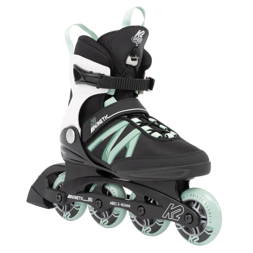 K2 Kinetic 80 Pro Sage Womens Inline Skates - Black/Sage / 10.0