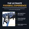 Hathaway Blueridge Foosball Table Adult Size - 48-in Competition Table Soccer Set with Built-in Scorers - Includes Two 31-mm Foosball Balls - Blue/Silver/Black Football Table with Accessories view 3