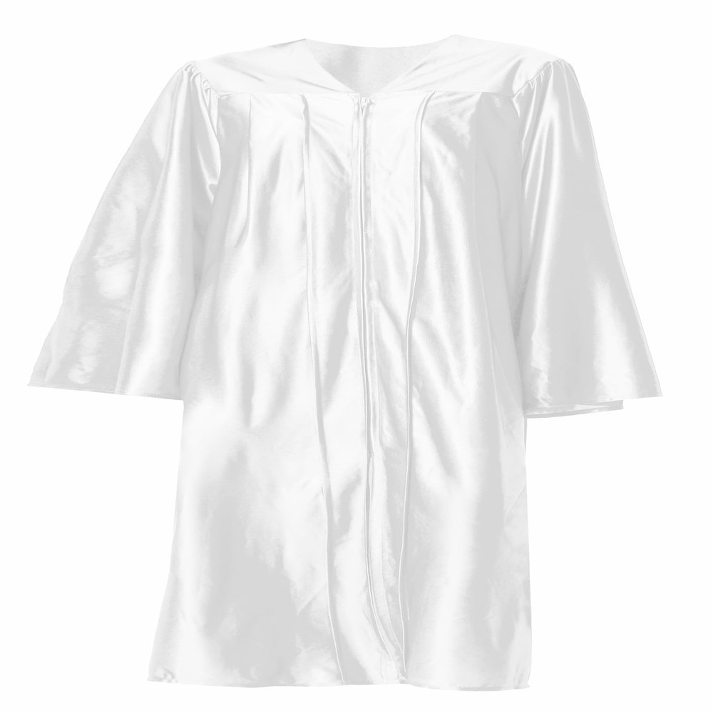 GraduationForYou Shiny Choir Robe (Regular, 63 (6'6" - 6'8"), White)