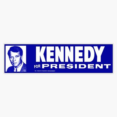 1968 Robert Kennedy For President Bumper Sticker Window Vinyl Decal 5"