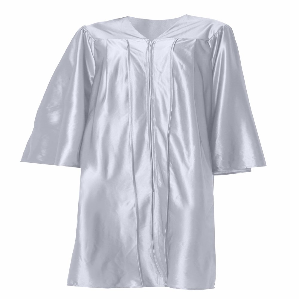 GraduationForYou Shiny Choir Robe (Regular, 51 (5'6" - 5'8"), Silver)