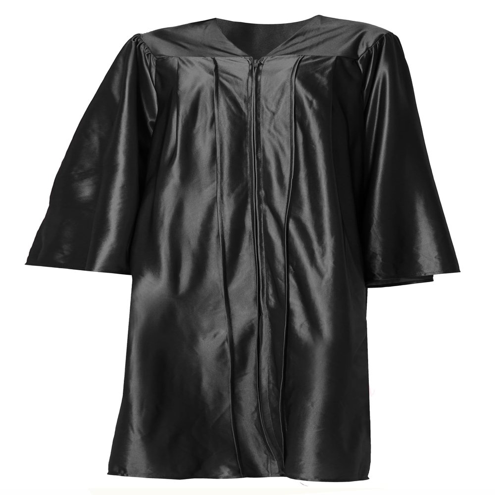 GraduationForYou Shiny Choir Robe (Loose, 57 (6'0" - 6'2"), Black)