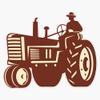 Farmer Driving Vintage Tractor Retro Bumper Sticker Window Vinyl Decal 5" view 1