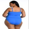 La Blanca Womens Island Goddess Twist Front Swimsuit Tankini Top, Capri Blue, 20 Plus view 2