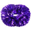 2 Pack Cheerleading Pom Poms with Handle, Metallic Foil Cheer Pom Poms, Cheerleader Pom Poms for Sports Party Dance Team Cheering Squad Spirit Kids Adult, Purple view 1