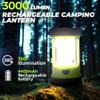Camping Lantern 3000LM, LED Lanterns for Power Outages with 4400mAh Phone Charger, Impact-Resistant Rechargeable Lantern, 5 Light Modes Waterproof Lantern for Hurricane Emergency(Pale Green) view 2