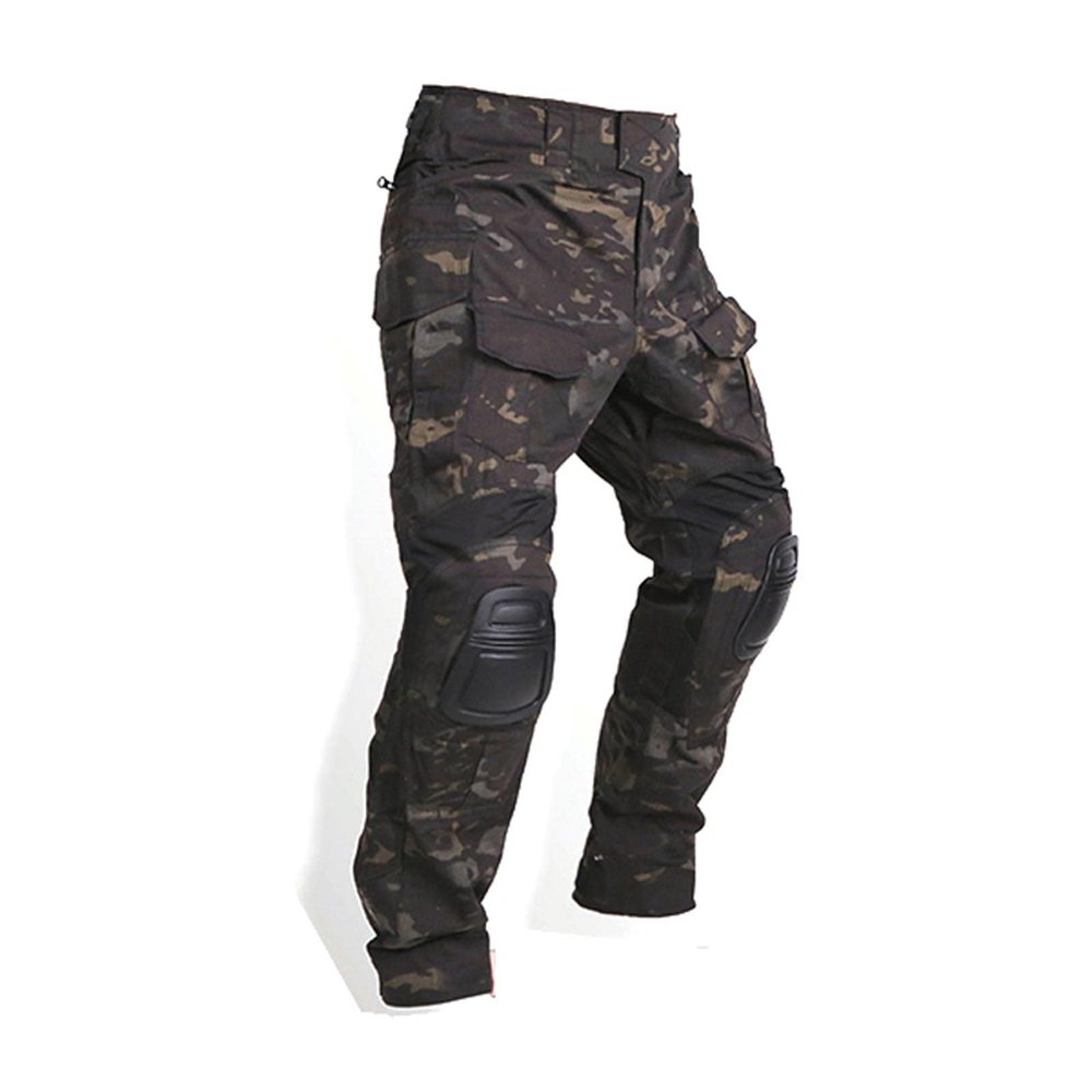 Emerson Airsoft Tactical Combat Pants Hunting BDU Gen3 Pants with Knee Pad Multicam Black (X-Large)
