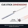 Hathaway Conquest 58-in Pool Stick with Case Combo  2-Piece Solid Maple Billiard Cue with Stainless Steel Joint and Semi-Rigid Case  Billiards Stick with Leatherette Pool Cue Case  Blue view 2
