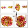 2 Pack Cheerleading Pom Poms with Handle, Metallic Foil Cheer Pom Poms, Cheerleader Pom Poms for Sports Party Dance Team Cheering Squad Spirit Kids Adult, Rose and Gold view 3