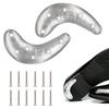 Metal Heel Plates 1 Pairs Sole Repair Kit with Nails Shoes Heel Taps Tips Repair Pad for Shoes and Boot (Half Moon Heel Sole) view 1