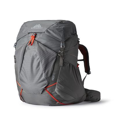 Gregory Facet 55L Women's Ultralight Backpacking Pack with Freefloat Suspension, Aluminum Frame, Ventilated Backpanel, Small, Sunset Grey
