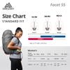 Gregory Facet 55L Women's Ultralight Backpacking Pack with Freefloat Suspension, Aluminum Frame, Ventilated Backpanel, Small, Sunset Grey view 3