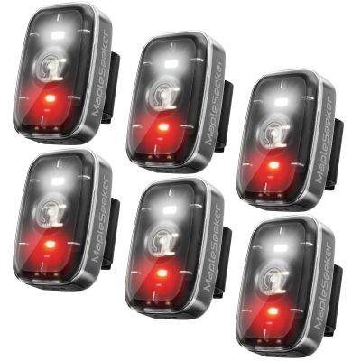LED Safety Light, Clip On Strobe/Running Lights for Runners, Bike Tail Light with 5 Lighting Modes, High Visibility Accessories for Cycling, Hiking, Dogs and Kids (6-Pack Black)