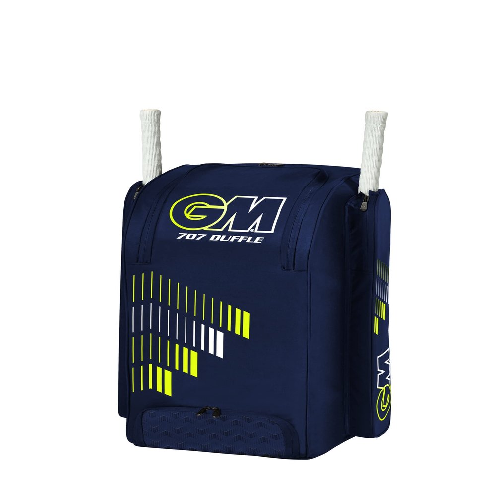 Gunn & Moore GM 707 Premium Cricket Kit Bag, Full Size (707 Wheelie & 707 Duffle) (707 Duffle (Navy Blue)) (41792201)