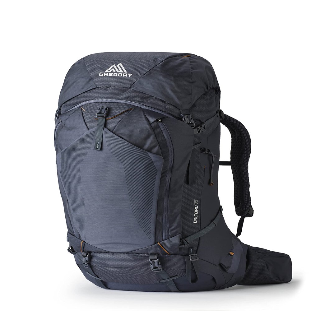 Gregory Baltoro 75L Pro Unisex Backpacking Pack with FreeFloat Suspension, AirCushion Breathable Backpanel, Small, Alaska Blue