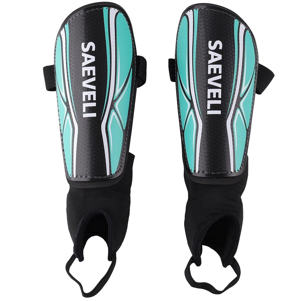 Saeveli Soccer Shin Guards for Toddlers Kids Youth - Lightweight and Durable Shin Pads with Ankle Protection for Kids 2-14 Years Old Boys and Girls (XS, Black)