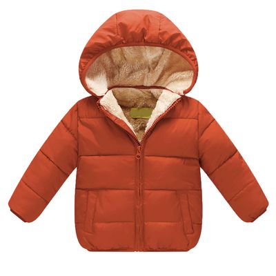 EISHOW 1-6 Years Baby Winter Coats Toddler Baby Removable Hooded Down Jacket Kids Warm Lined Fleece Thicken Coat Outerwear (Dark Red,18-24 Months,18 Months,24 Months)
