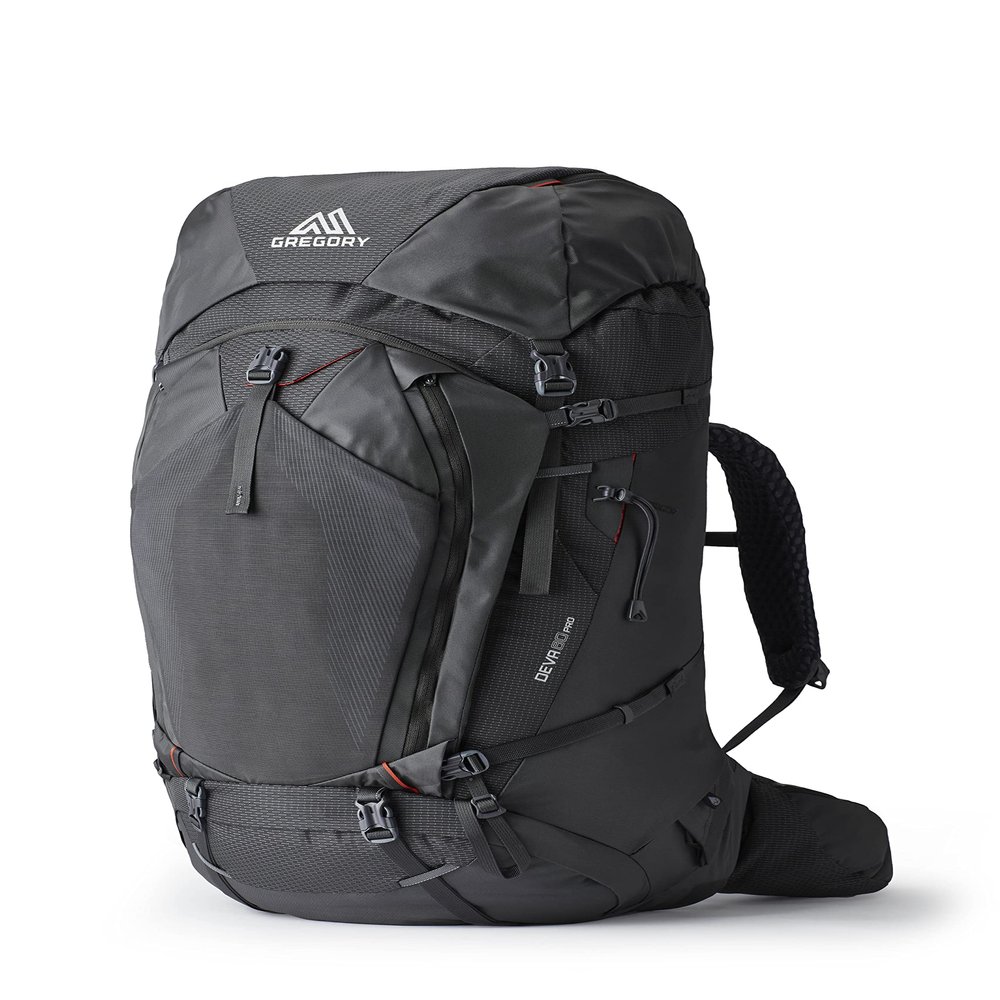 Gregory Deva 80L Pro Women's Dayhiking/Backpacking Pack, Freefloat Suspension, AirCushion Breathable Backpanel, Alloy Frame, X-Small, Lava Grey
