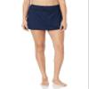 24th & Ocean Women's Standard Skirted Hipster Bikini Swimsuit Bottom, Midnight//Solid, M view 1