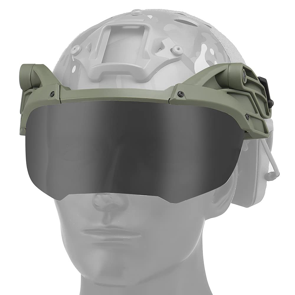 NC Can Be Quickly Connected To Tactical Air Gun FAST Helmet Tactical Safety Goggles 2 Color lenses, With ARC Rails On The Side