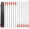 ZSHJGJR 34 Archery Carbon Arrows Hunting Arrows with 4 Turkey Feathers Targeting Practice Arrows Spine 400 for Compound & Recurve & Traditional Bow 6/12pcs (12pcs + Arrow Quiver, Orange) view 1