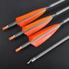 ZSHJGJR 34 Archery Carbon Arrows Hunting Arrows with 4 Turkey Feathers Targeting Practice Arrows Spine 400 for Compound & Recurve & Traditional Bow 6/12pcs (12pcs + Arrow Quiver, Orange) view 2