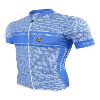 De Soto Skin Cooler Full Zip Tri Top Short Sleeve - FVSC - (Royal Hive, Small)