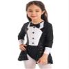 Moggemol Kids Girls Shiny Ballet Dance Dress Tutu Skirted Leotard Modern Jazz Latin Street Dancing Clothes Black,Long Sleeve 6 view 1