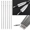 ZSHJGJR 34 Archery Carbon Arrows Hunting Arrows with 4 Turkey Feathers Targeting Practice Arrows Spine 400 for Compound & Recurve & Traditional Bow 6/12pcs (12pcs, White) view 1