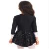 Moggemol Kids Girls Shiny Ballet Dance Dress Tutu Skirted Leotard Modern Jazz Latin Street Dancing Clothes Black,Long Sleeve 10 view 4