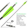 ZSHJGJR 34 Archery Carbon Arrows Hunting Arrows with 4 Turkey Feathers Targeting Practice Arrows Spine 400 for Compound & Recurve & Traditional Bow 6/12pcs (12pcs, Green) view 4