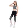 Choomomo Kids Girls Two Piece Yoga Sports Suit Crop Top with Athletic Leggings Workout Tracksuit Outfit Grey 4 Years view 4
