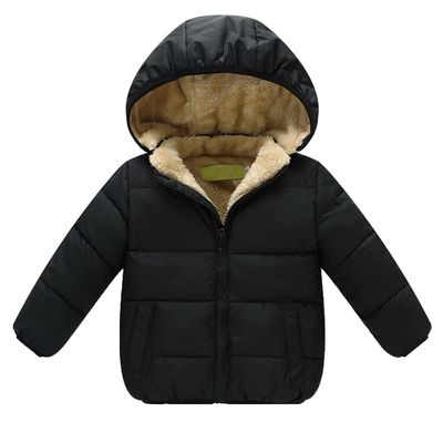 EISHOW 1-6 Years Baby Winter Coats Toddler Baby Removable Hooded Down Jacket Kids Warm Lined Fleece Thicken Coat Outerwear (Black,4-5T,4 Years,5 Years)