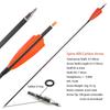 ZSHJGJR 34 Archery Carbon Arrows Hunting Arrows with 4 Turkey Feathers Targeting Practice Arrows Spine 400 for Compound & Recurve & Traditional Bow 6/12pcs (12pcs, Orange) view 4