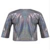 Aislor Girls Boys Shiny Metallic Tee Shirts Long Sleeve Loose Dance Top Performance Party Blouse Dancewear Clubwear Black 2-3 Years view 2