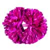 2 Pack Cheerleading Pom Poms with Handle, Metallic Foil Cheer Pom Poms, Cheerleader Pom Poms for Sports Party Dance Team Cheering Squad Spirit Kids Adult, Rose view 1