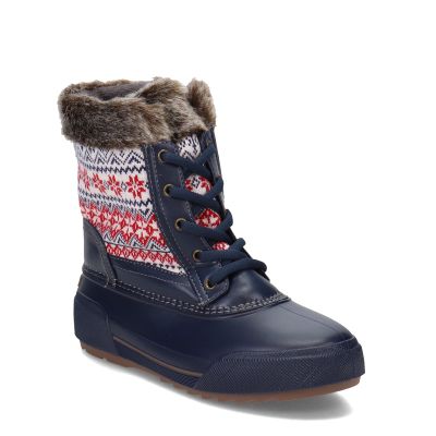 Easy Spirit Icequeen Women's Boot 6 B(M) US Dark Blue-Fair Isle-Multi