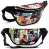 Glossy Magazine Cover Collage Michelle Obama and Barack Obama Fanny Pack Belt Bag Waist Pack Obama Purse (6-Multi/Black) view 2