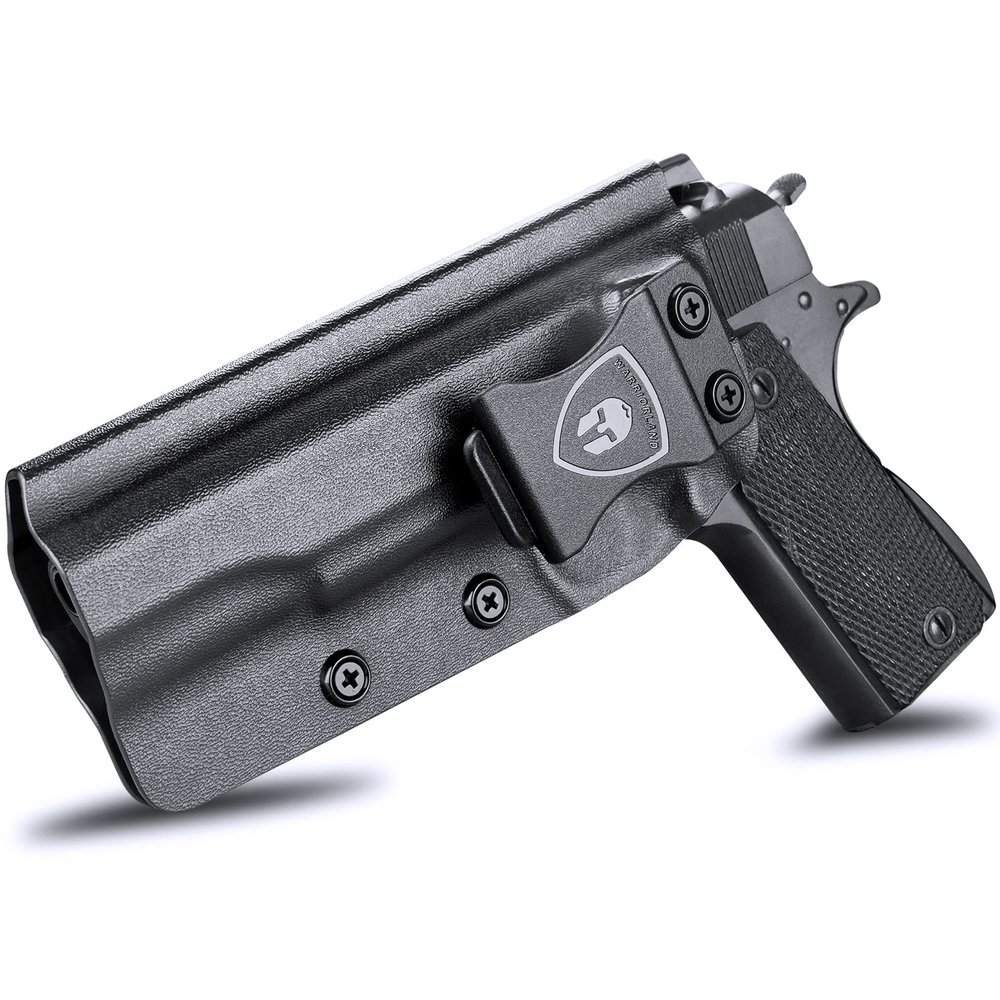 1911 Holster, IWB/OWB Kydex Holster Optional: 1911 5" No Rail, Including: Colt/Kimber/Springfield/S&W/Ruger/Taurus/Rock Island/Tisas/RIA/GSG/Mauser and More 1911 Pistols, Adj. Cant, Left Hand