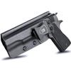 1911 Holster, IWB/OWB Kydex Holster Optional: 1911 5" No Rail, Including: Colt/Kimber/Springfield/S&W/Ruger/Taurus/Rock Island/Tisas/RIA/GSG/Mauser and More 1911 Pistols, Adj. Cant, Left Hand view 1