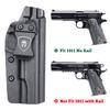 1911 Holster, IWB/OWB Kydex Holster Optional: 1911 5" No Rail, Including: Colt/Kimber/Springfield/S&W/Ruger/Taurus/Rock Island/Tisas/RIA/GSG/Mauser and More 1911 Pistols, Adj. Cant, Left Hand view 2