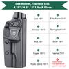 1911 Holster, IWB/OWB Kydex Holster Optional: 1911 5" No Rail, Including: Colt/Kimber/Springfield/S&W/Ruger/Taurus/Rock Island/Tisas/RIA/GSG/Mauser and More 1911 Pistols, Adj. Cant, Left Hand view 3