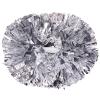 2 Pack Cheerleading Pom Poms with Handle, Metallic Foil Cheer Pom Poms, Cheerleader Pom Poms for Sports Party Dance Team Cheering Squad Spirit Kids Adult, Silver view 1