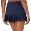 24th & Ocean womens Mid Waist Skirted Hipster Swimsuit Bikini Bottoms, Midnight Solid, Large US view 2