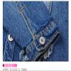 FLZS Spring and Autumn Casual Girls Denim Jackets Star Patchwork Children Jean Coats Wash Distressed Kids Outerwear Blue 10T view 3