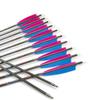 12pc Custom Length Carbon Arrows for 15-95 Lb Compound Bow ID 6.2mm .244" 22-33 Inch Spine 250 300 340 400 500 600 700 800 Target Practice & Hunting Arrow Adult Youth Shooting view 1