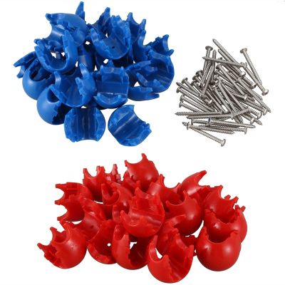 WQAZ Outdoor Climbing Accessories 20Pcs Climbing Rope Net Plastic Connector Net Buckle Climbing Accessories Red & Blue Anti-Slip and wear-Resistant