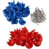 WQAZ Outdoor Climbing Accessories 20Pcs Climbing Rope Net Plastic Connector Net Buckle Climbing Accessories Red & Blue Anti-Slip and wear-Resistant view 1