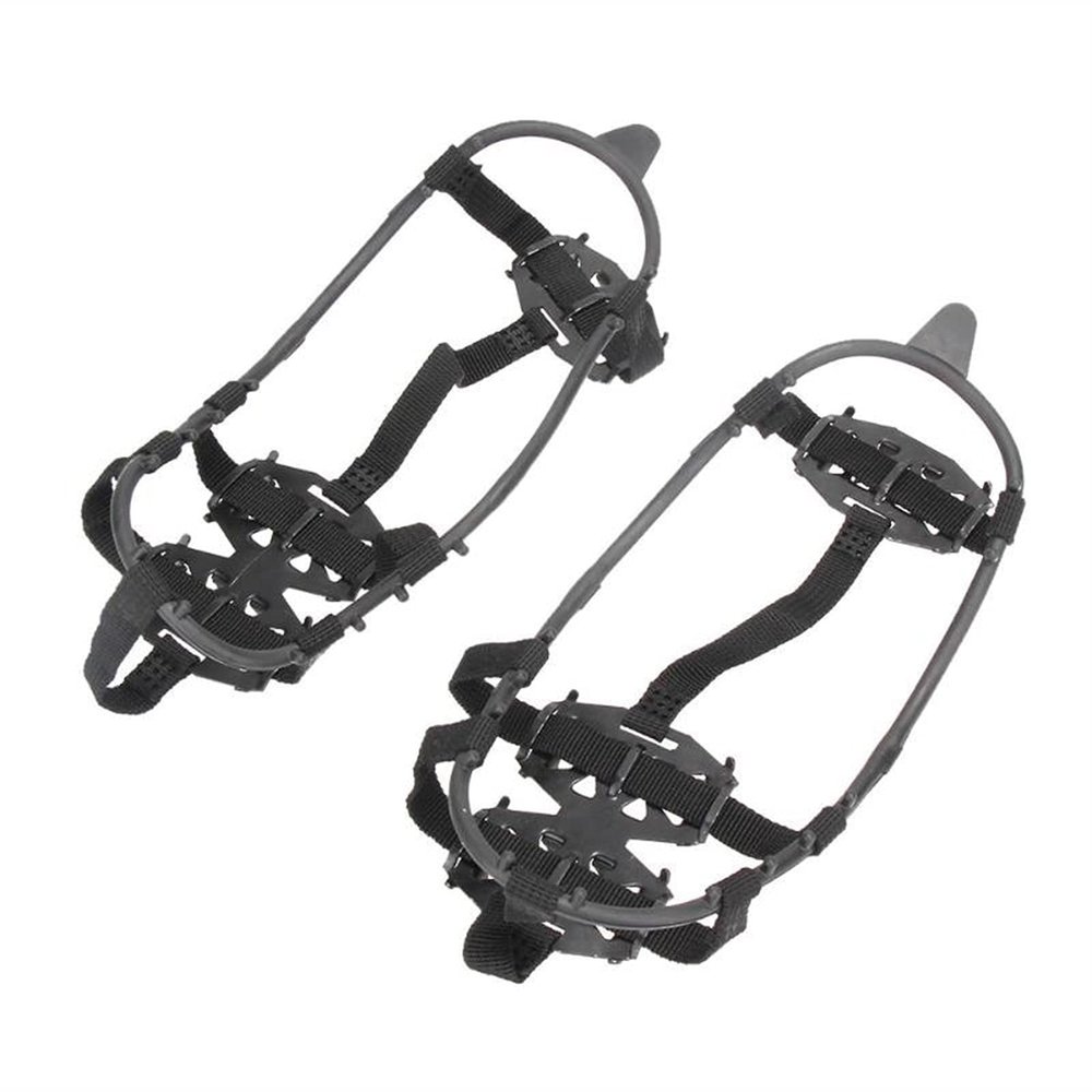 WQAZ Outdoor Climbing Accessories 24 Teeth Shoe Spiked Grips Cleats Crampons Climbing Anti Slip Shoes Cover Ski Accessories Outdoor Camping Hiking Traveling Anti-Slip and wear-Resistant